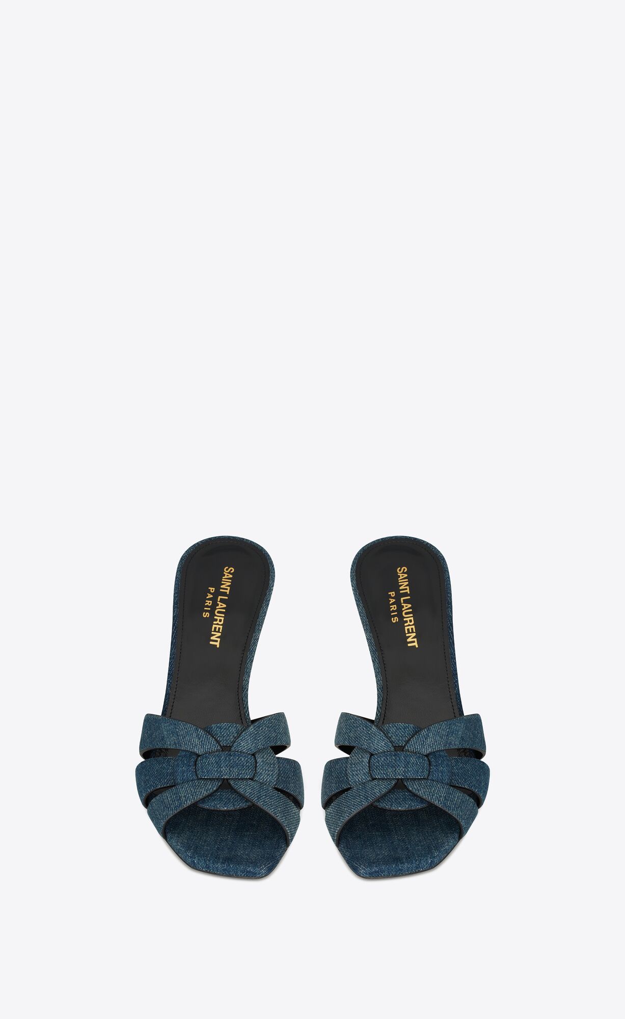 YSL Tribute Mules In Denim Námornícka Modrá | 43965-ZWBI