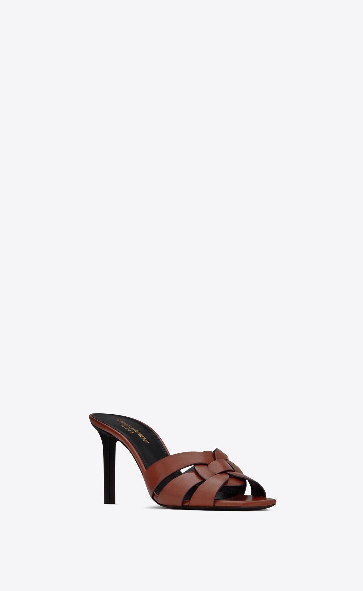 YSL Tribute Mules In Smooth Kozene Toffee | 71082-RLIH