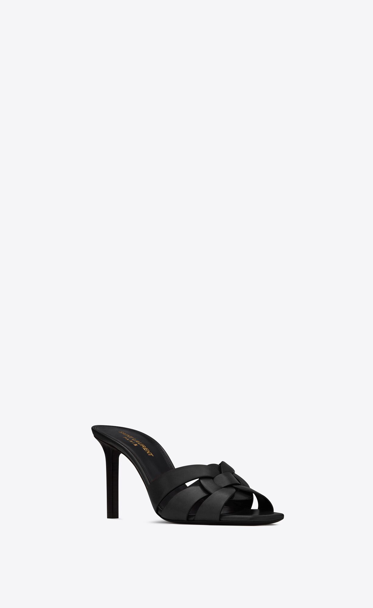 YSL Tribute Mules In Smooth Kozene Čierne | 83179-RAUG