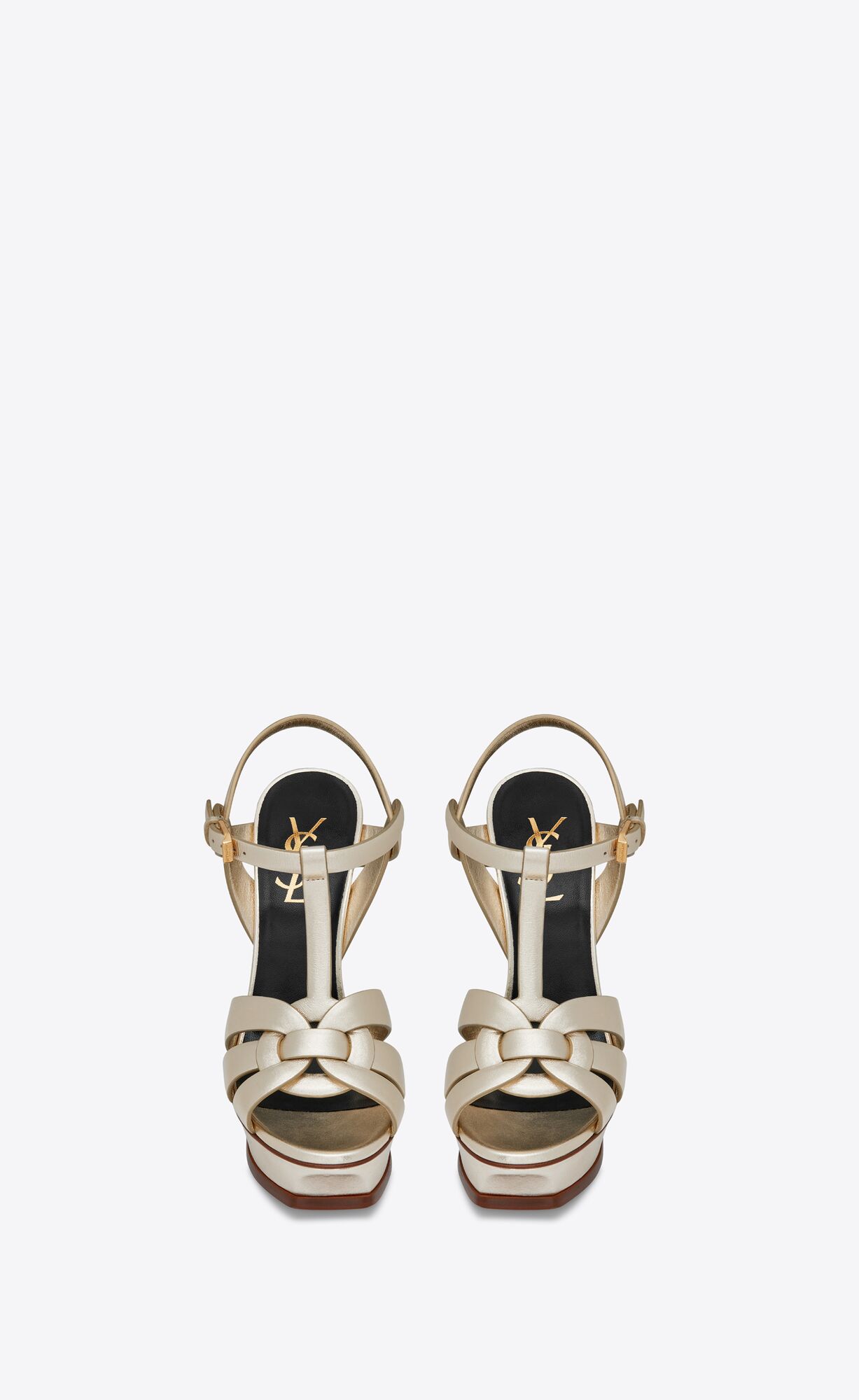 YSL Tribute Sandals In Metallic Kozene Zlate | 15487-PVTF