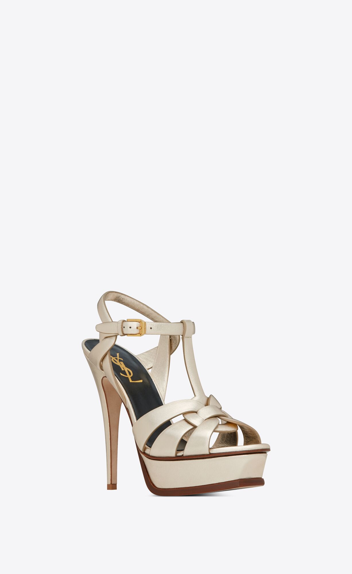 YSL Tribute Sandals In Metallic Kozene Zlate | 15487-PVTF