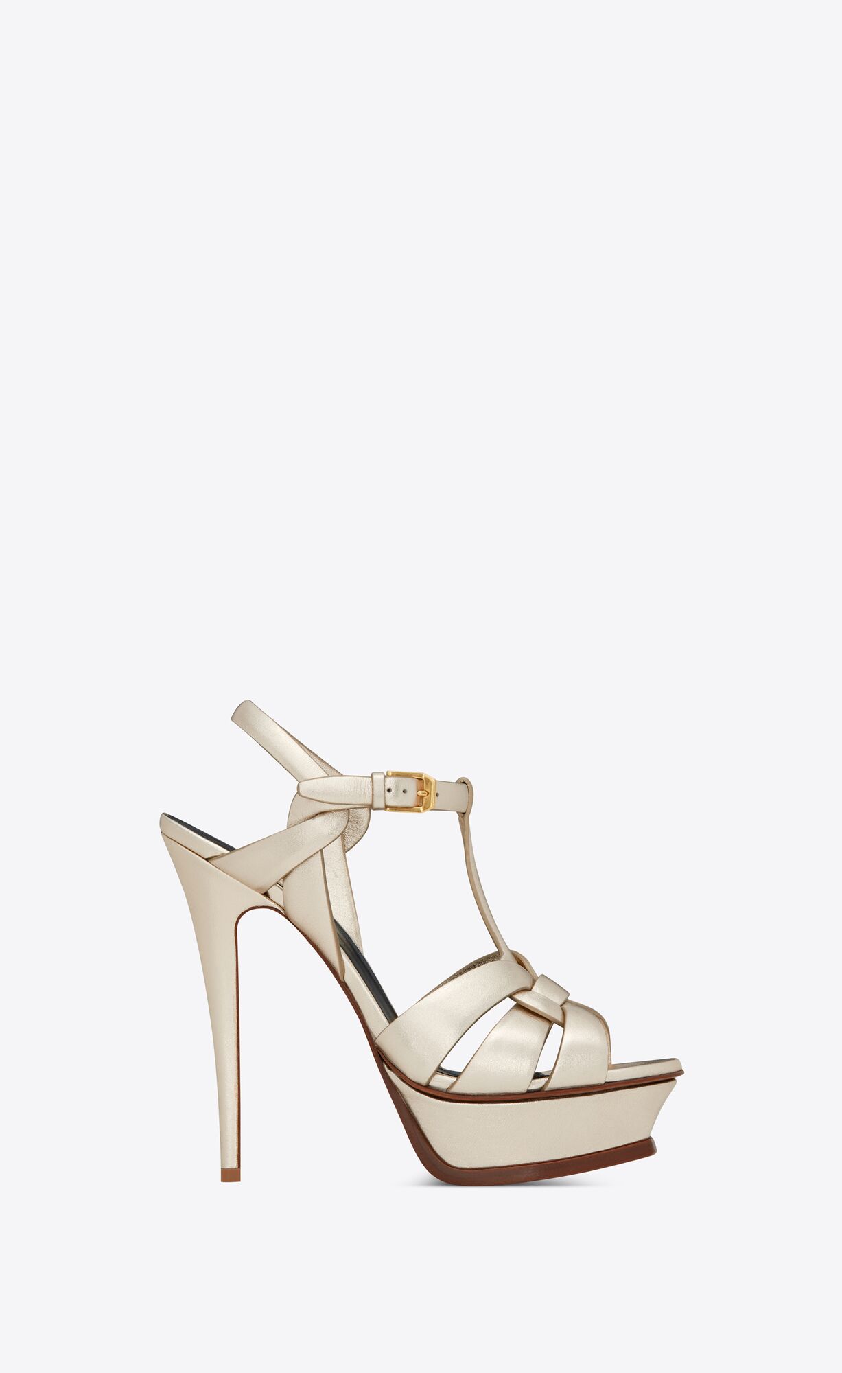 YSL Tribute Sandals In Metallic Kozene Zlate | 15487-PVTF