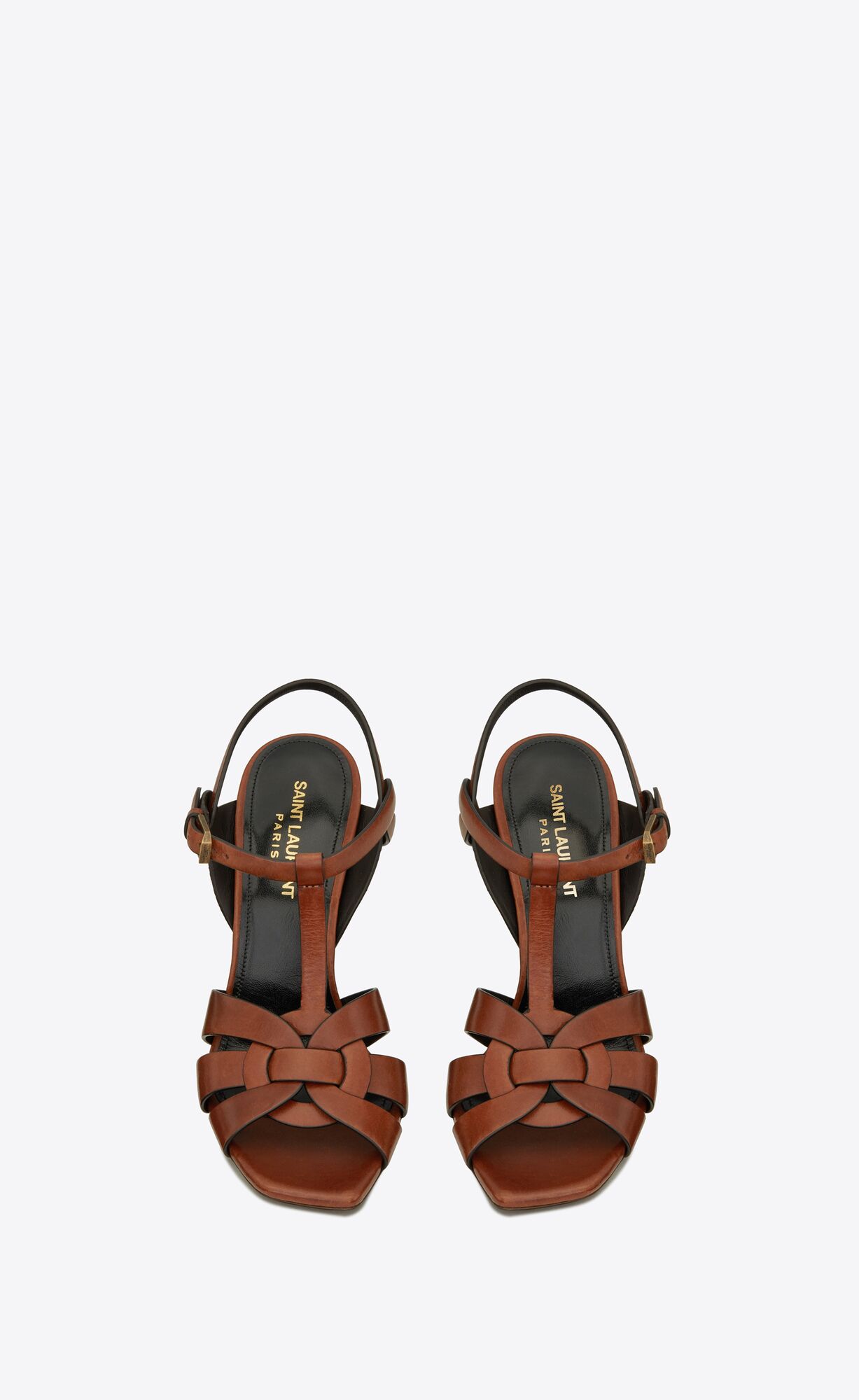 YSL Tribute Sandals In Smooth Kozene Toffee | 85094-FBCT