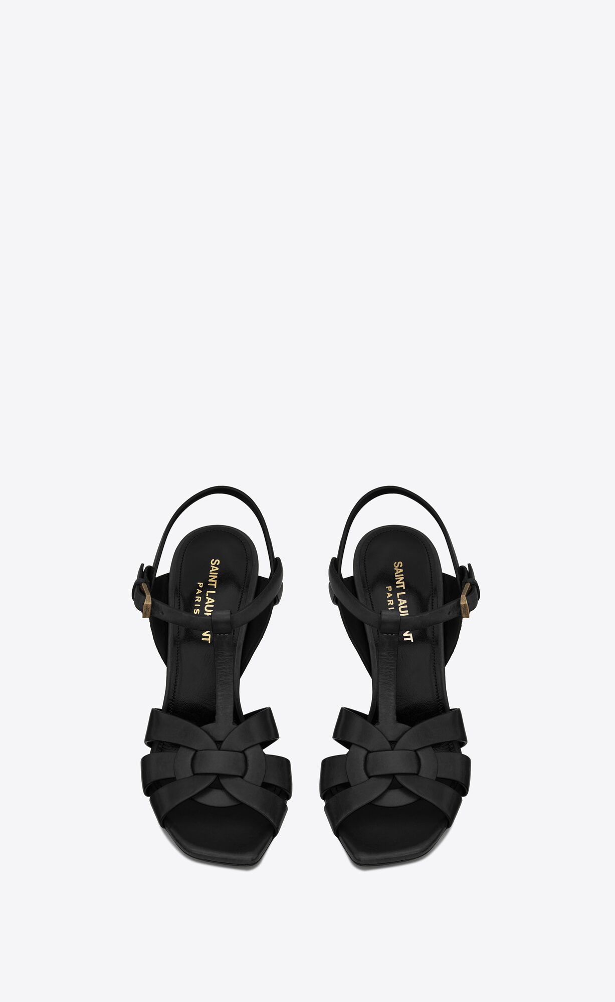 YSL Tribute Sandals In Smooth Kozene Čierne | 79651-NGDS