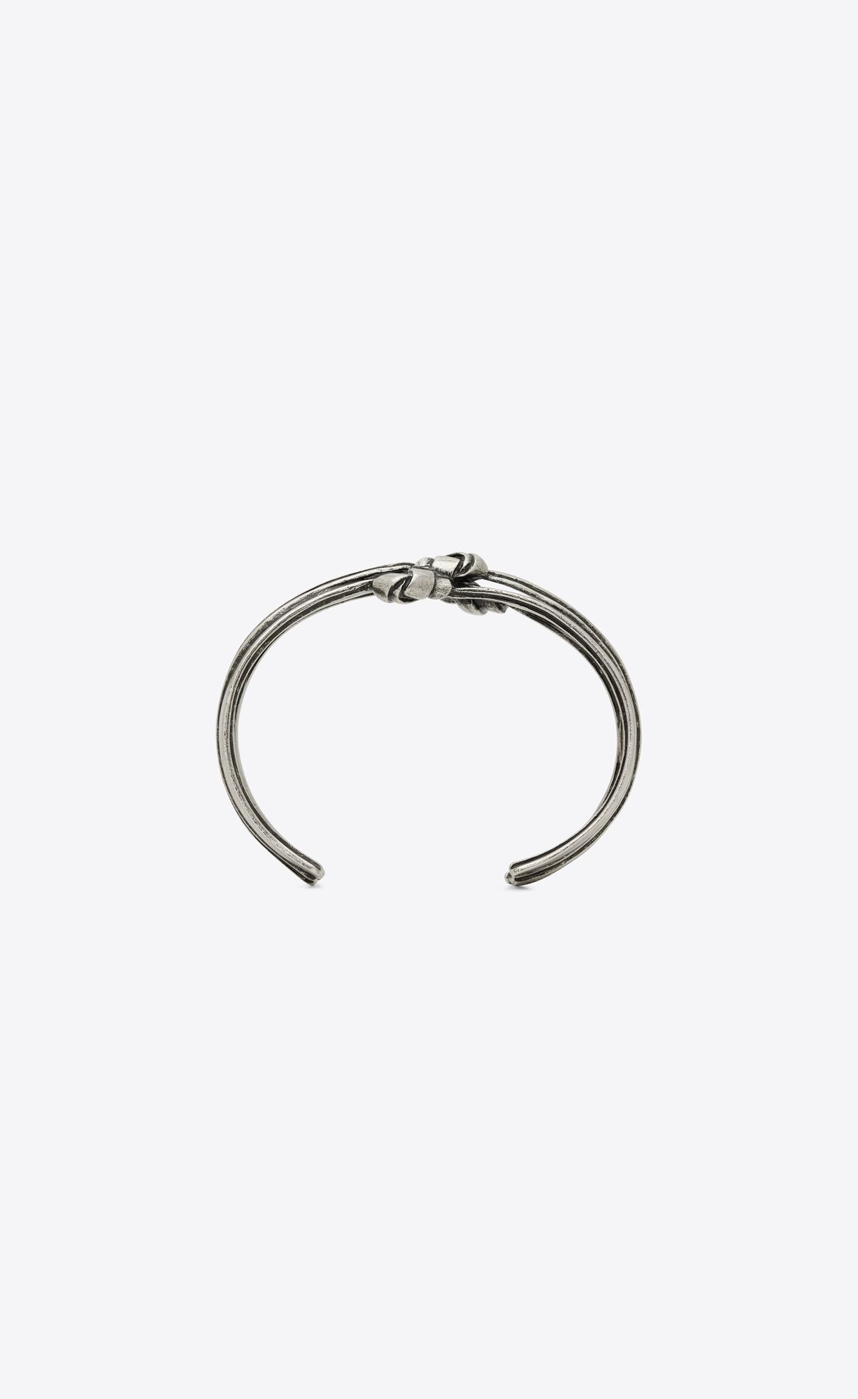 YSL Triple Knot Bracelet In Metal Strieborne | 68270-UKTY