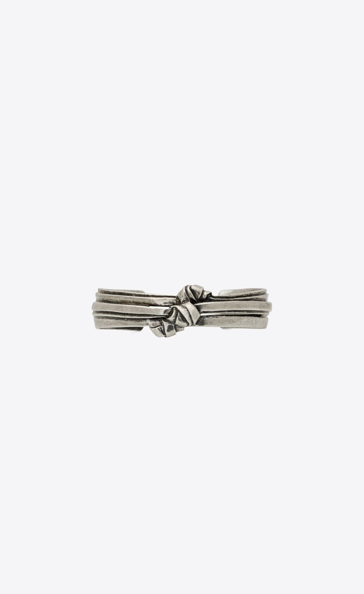 YSL Triple Knot Bracelet In Metal Strieborne | 68270-UKTY