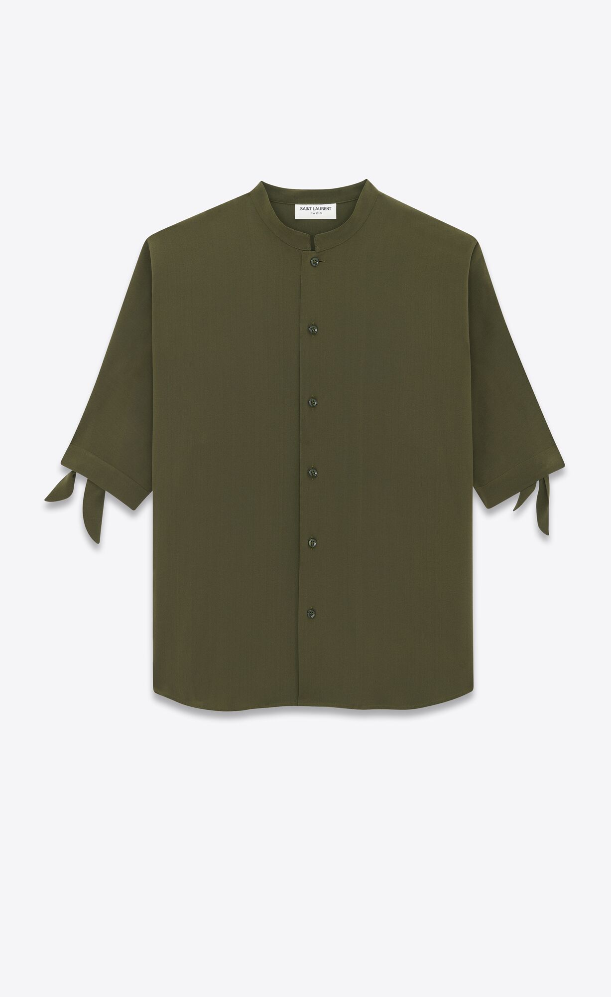 YSL Tunic Shirt In Crepe De Chine Hnedožltý | 74019-LRPD