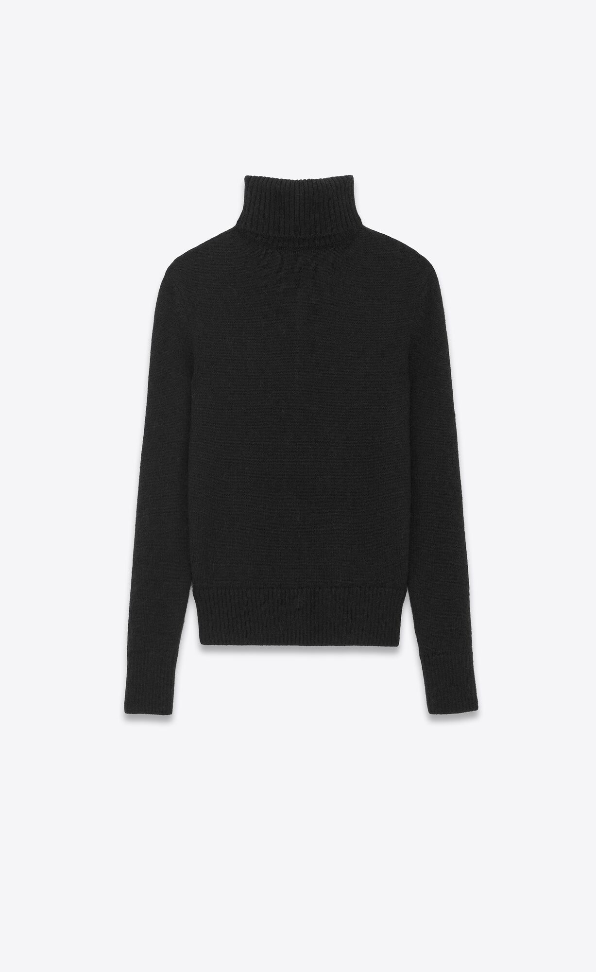 YSL Turtleneck Svetrove Saty In Vlna Čierne | 65038-JRXQ