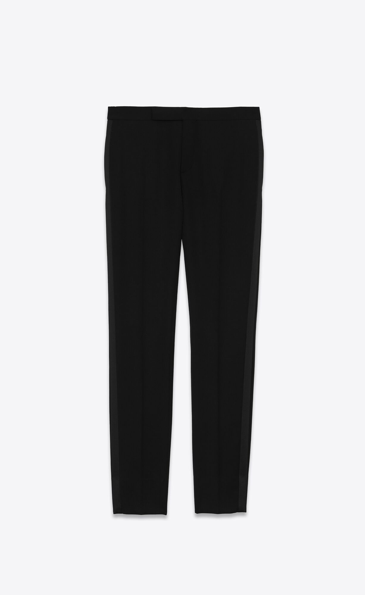 YSL Tuxedo Pants In Grain De Poudre Saint Laurent Čierne | 13762-MNYC