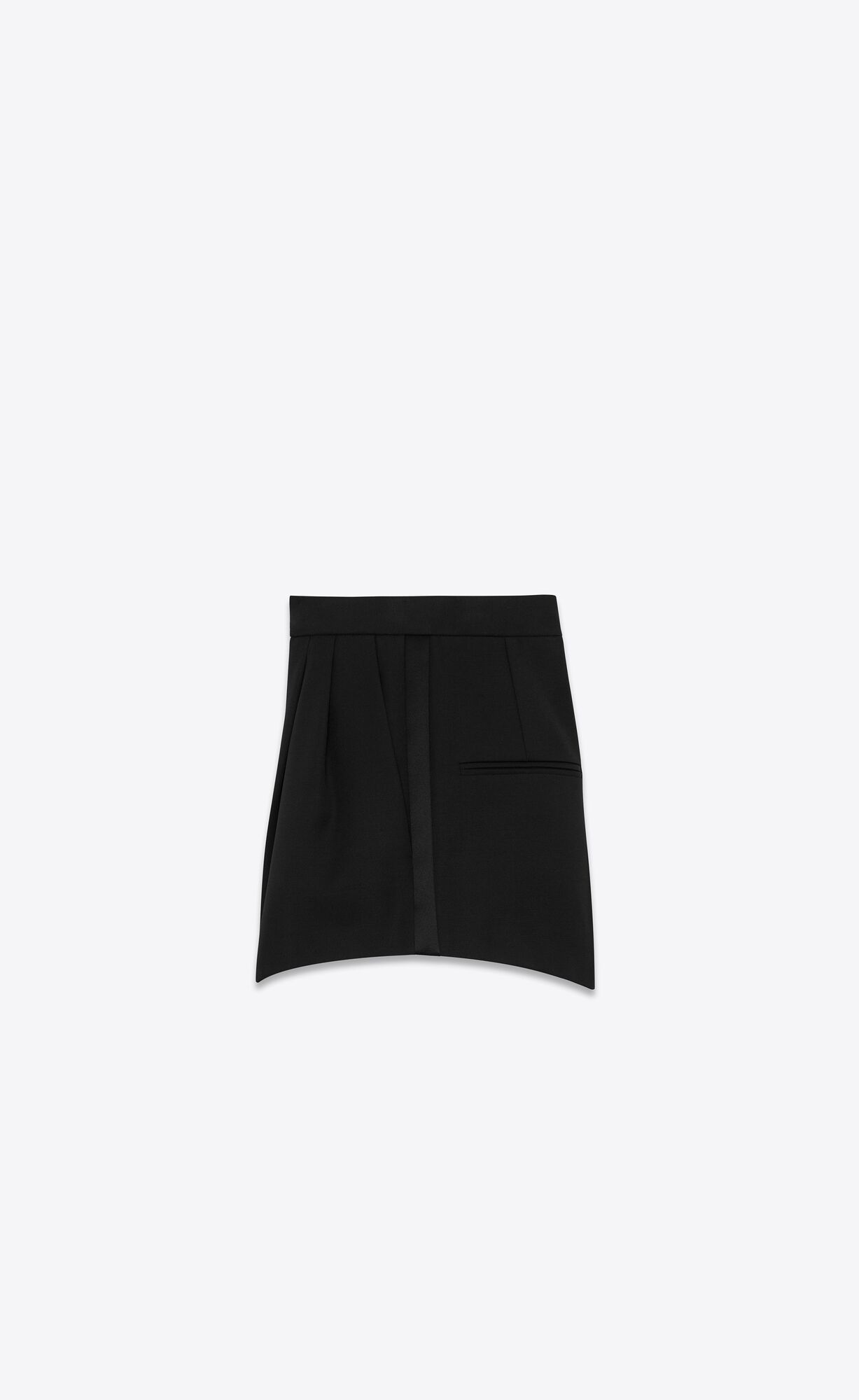 YSL Tuxedo Shorts In Grain De Poudre Čierne | 75308-YNSK