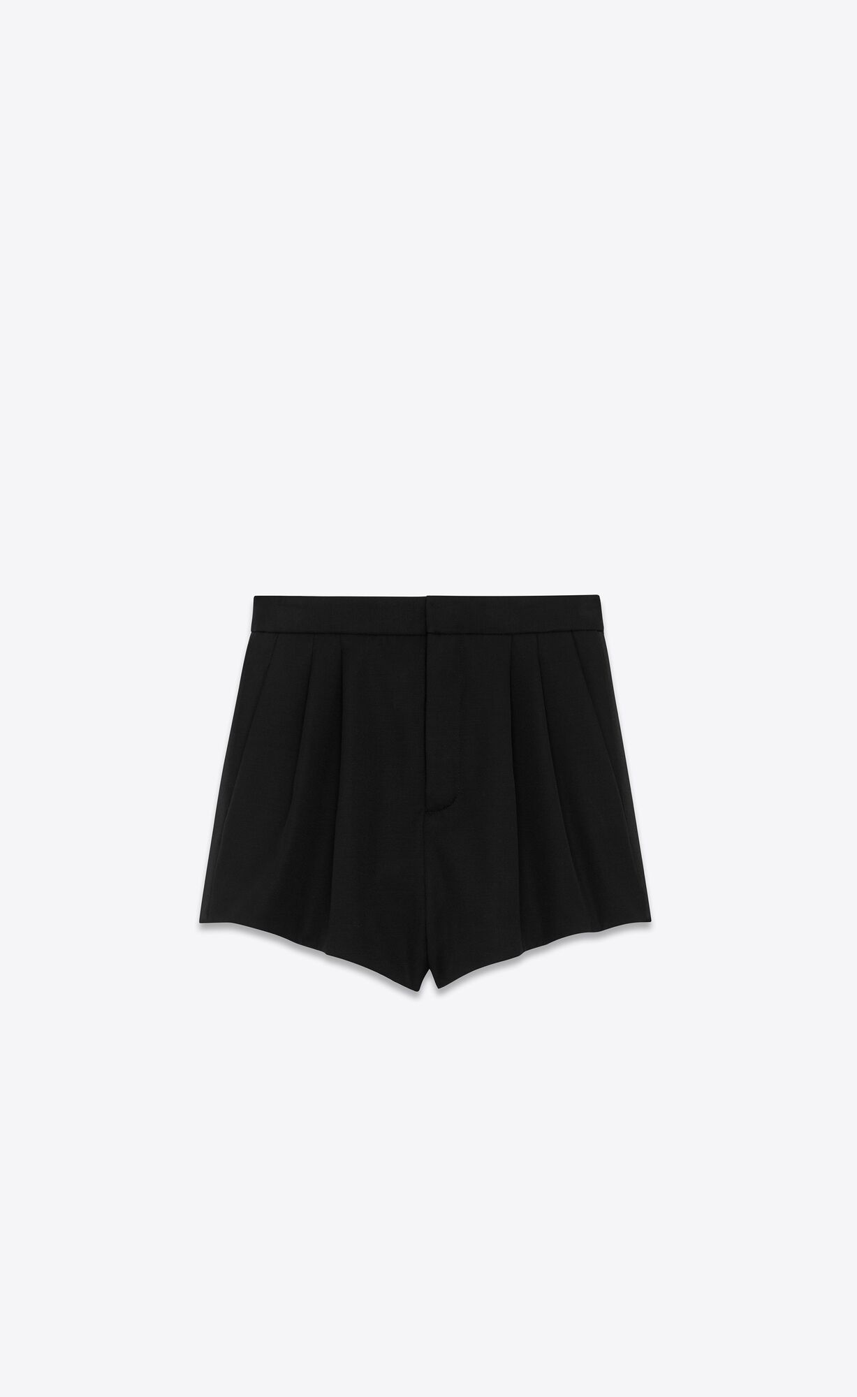 YSL Tuxedo Shorts In Grain De Poudre Čierne | 75308-YNSK