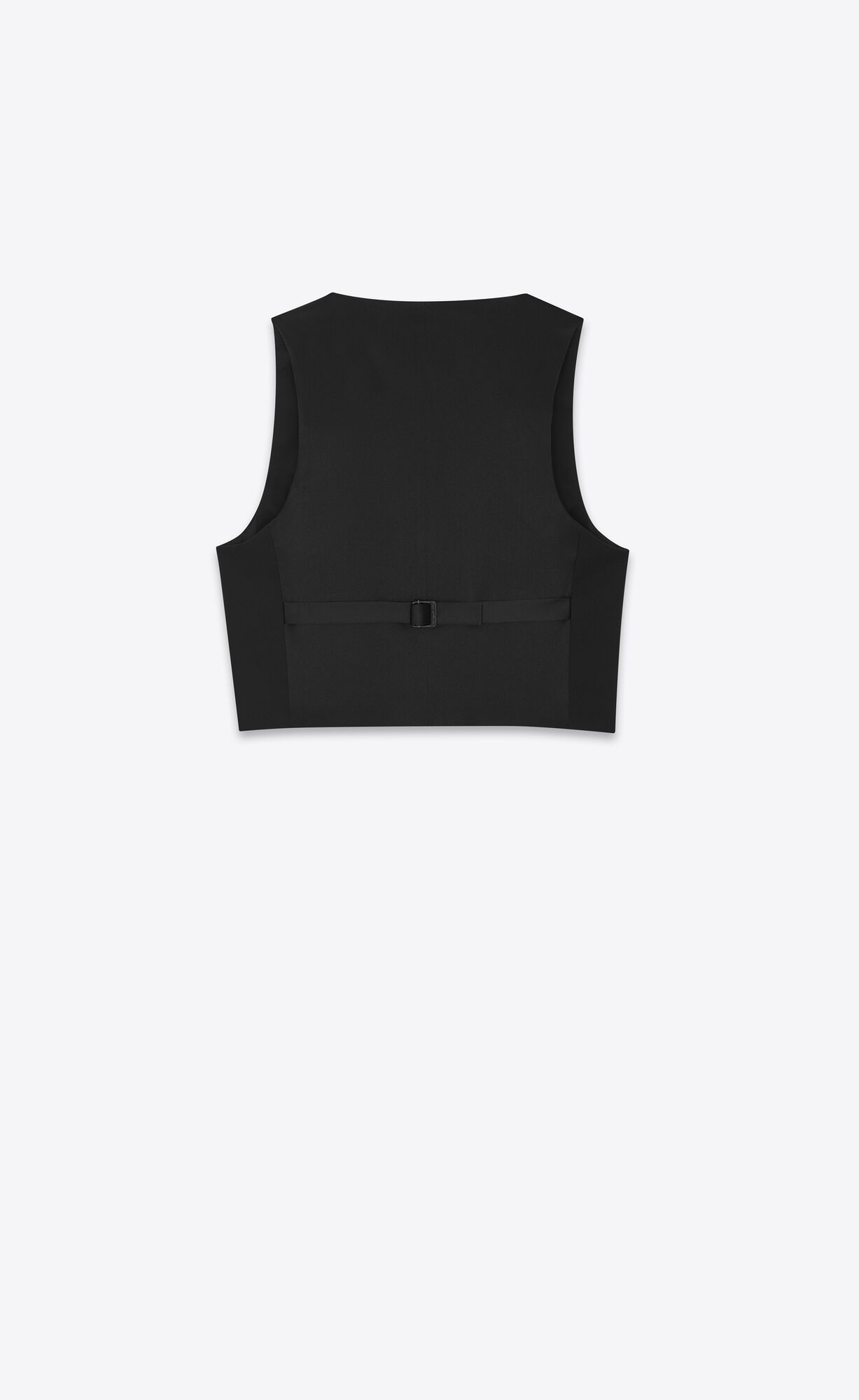 YSL Tuxedo Vest In Grain De Poudre Čierne | 04792-DFKE