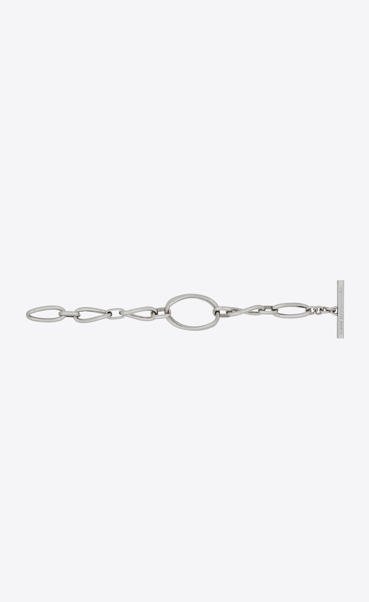 YSL Twist And Curve Links Bracelet In Metal Palladium | 92815-EFNC