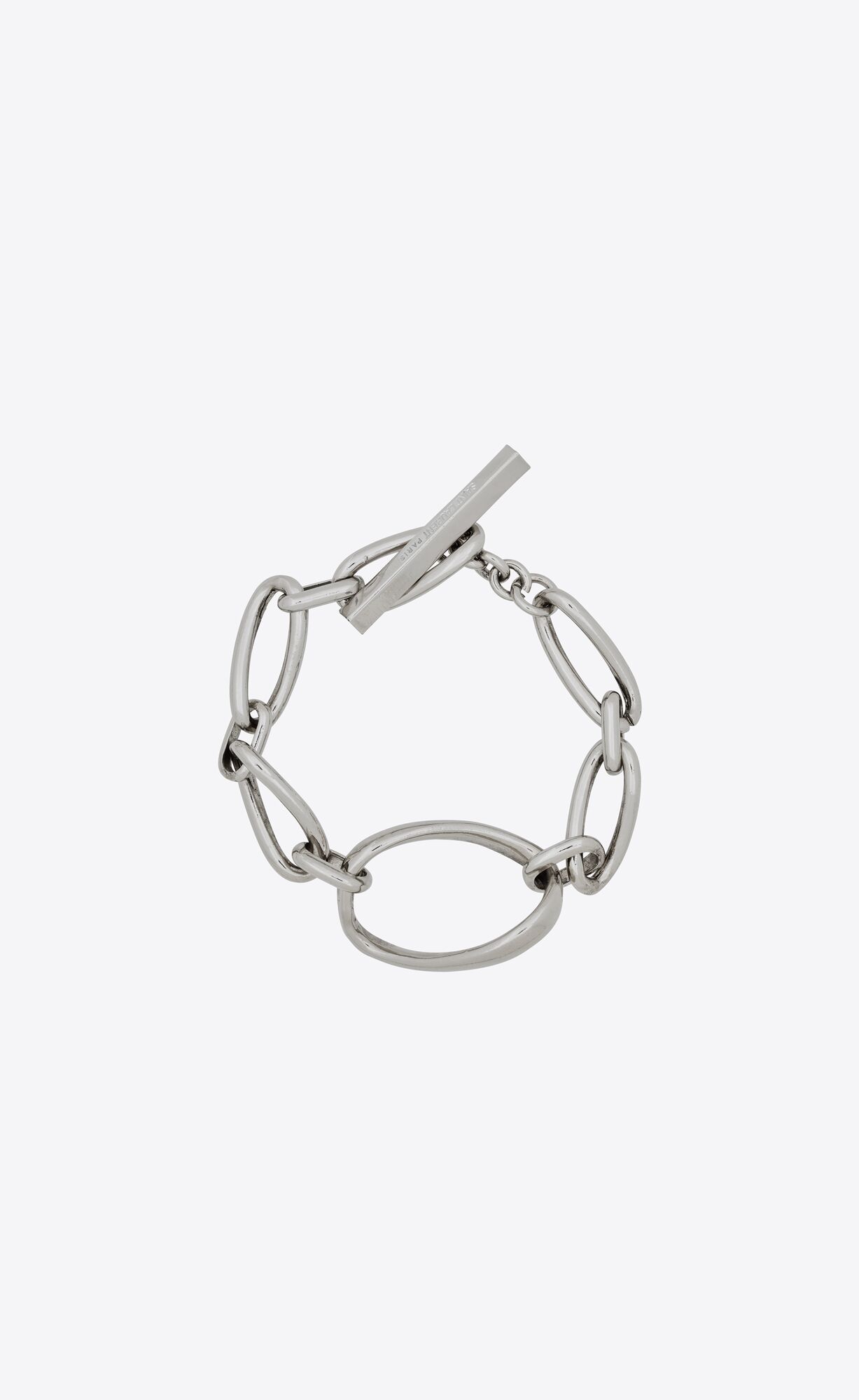 YSL Twist And Curve Links Bracelet In Metal Palladium | 92815-EFNC