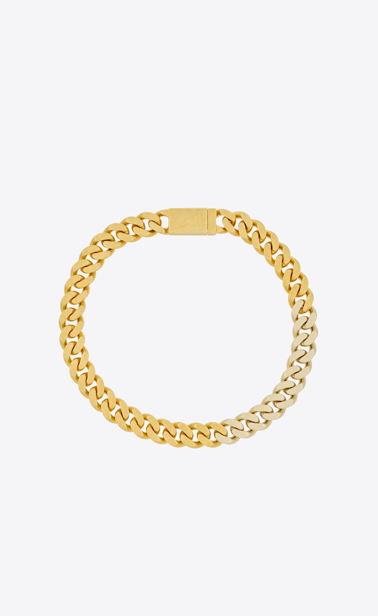 YSL Two-tone Chain Necklace In Metal Zlate | 86523-VRDP