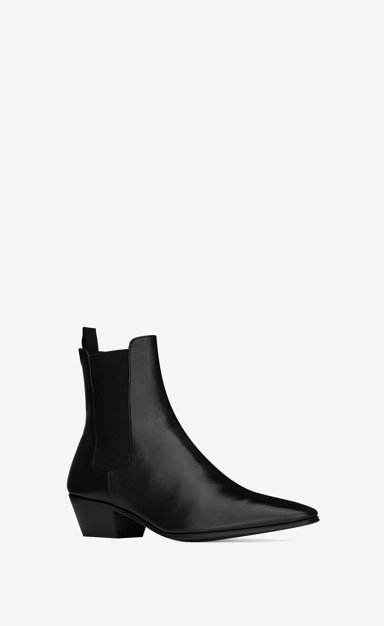 YSL Vassili Chelsea Booties In Smooth Kozene Čierne | 37921-AWLM