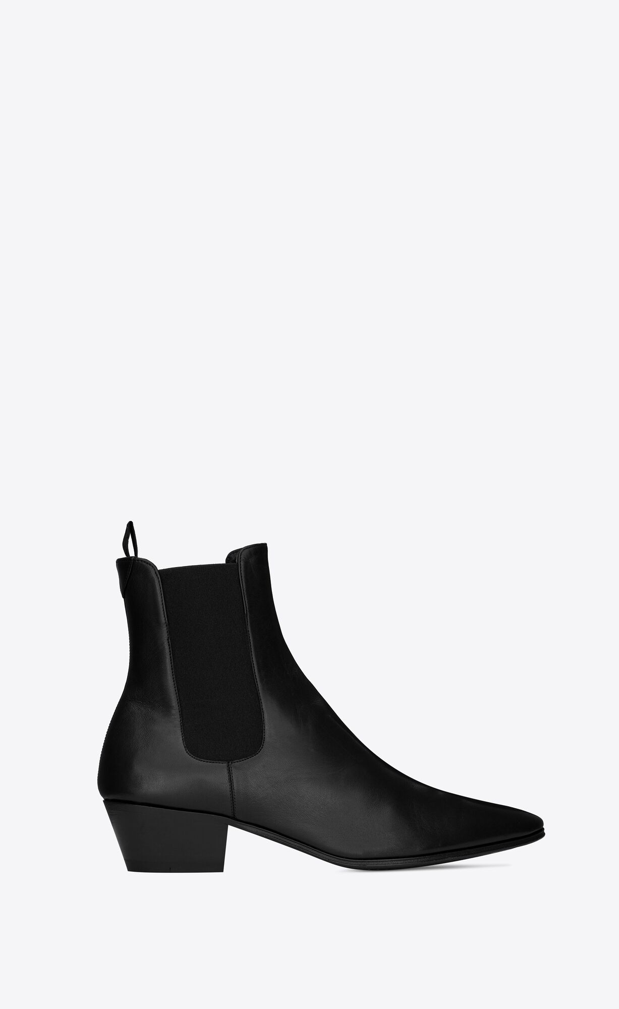 YSL Vassili Chelsea Booties In Smooth Kozene Čierne | 37921-AWLM