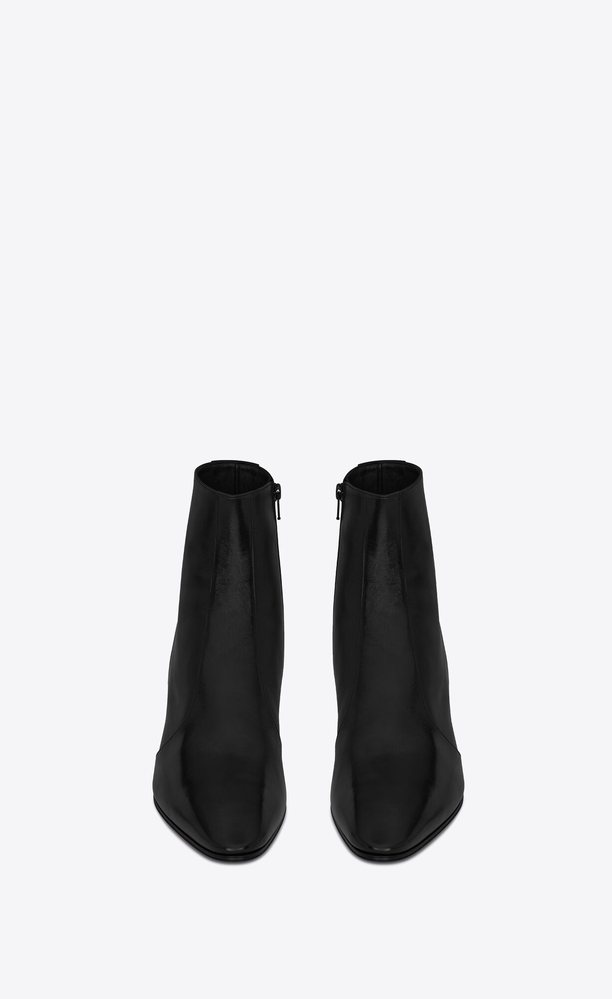 YSL Vassili Zipped Boots In Smooth Kozene Čierne | 21368-BFDH