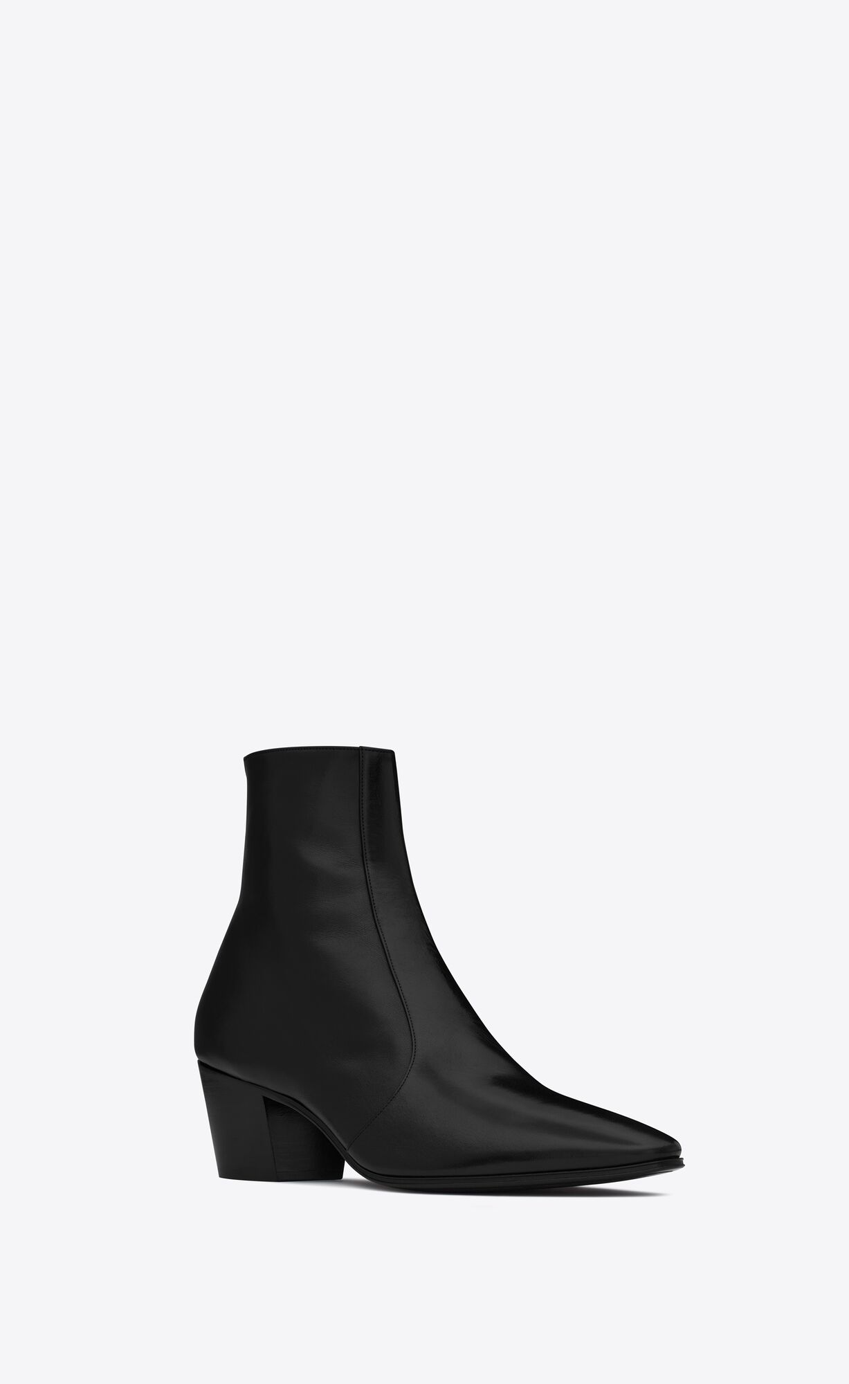 YSL Vassili Zipped Boots In Smooth Kozene Čierne | 21368-BFDH