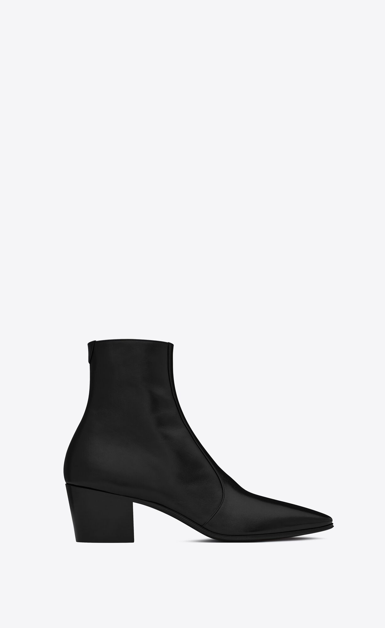 YSL Vassili Zipped Boots In Smooth Kozene Čierne | 21368-BFDH