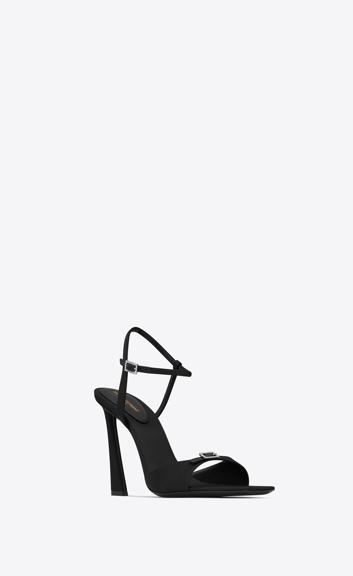 YSL Venue Sandals In Crepe Satin Čierne | 78205-BVEZ