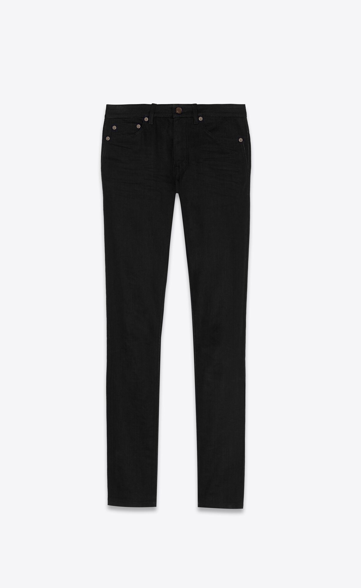 YSL Vychudnutý-fit Jeans Čierne | 02173-JAOK