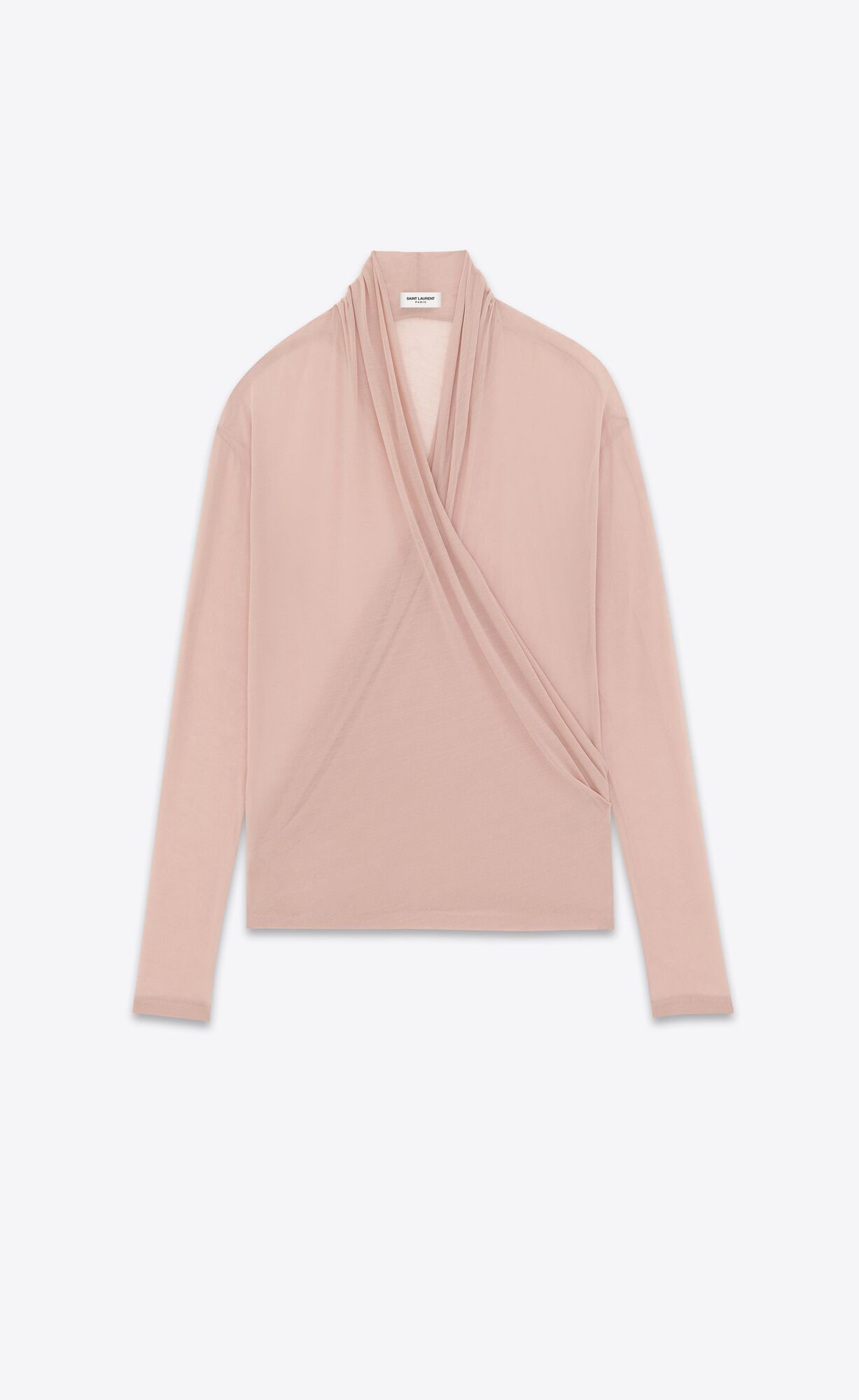 YSL Wrap-over Top In Jersey Ruzove | 34256-QIVE