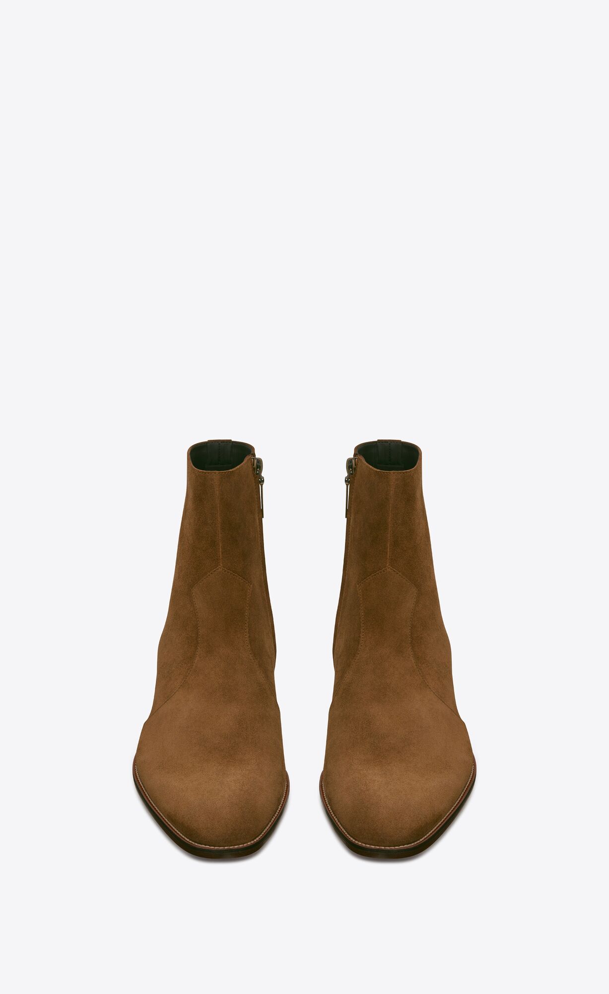 YSL Wyatt Zipped Boots In Semisove Land | 90143-GSTQ