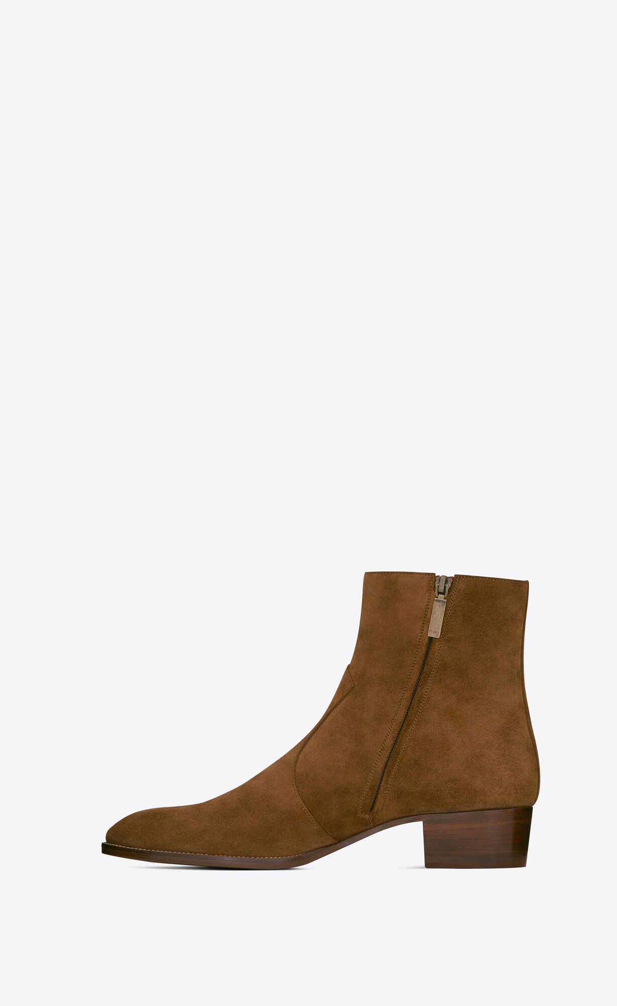 YSL Wyatt Zipped Boots In Semisove Land | 90143-GSTQ