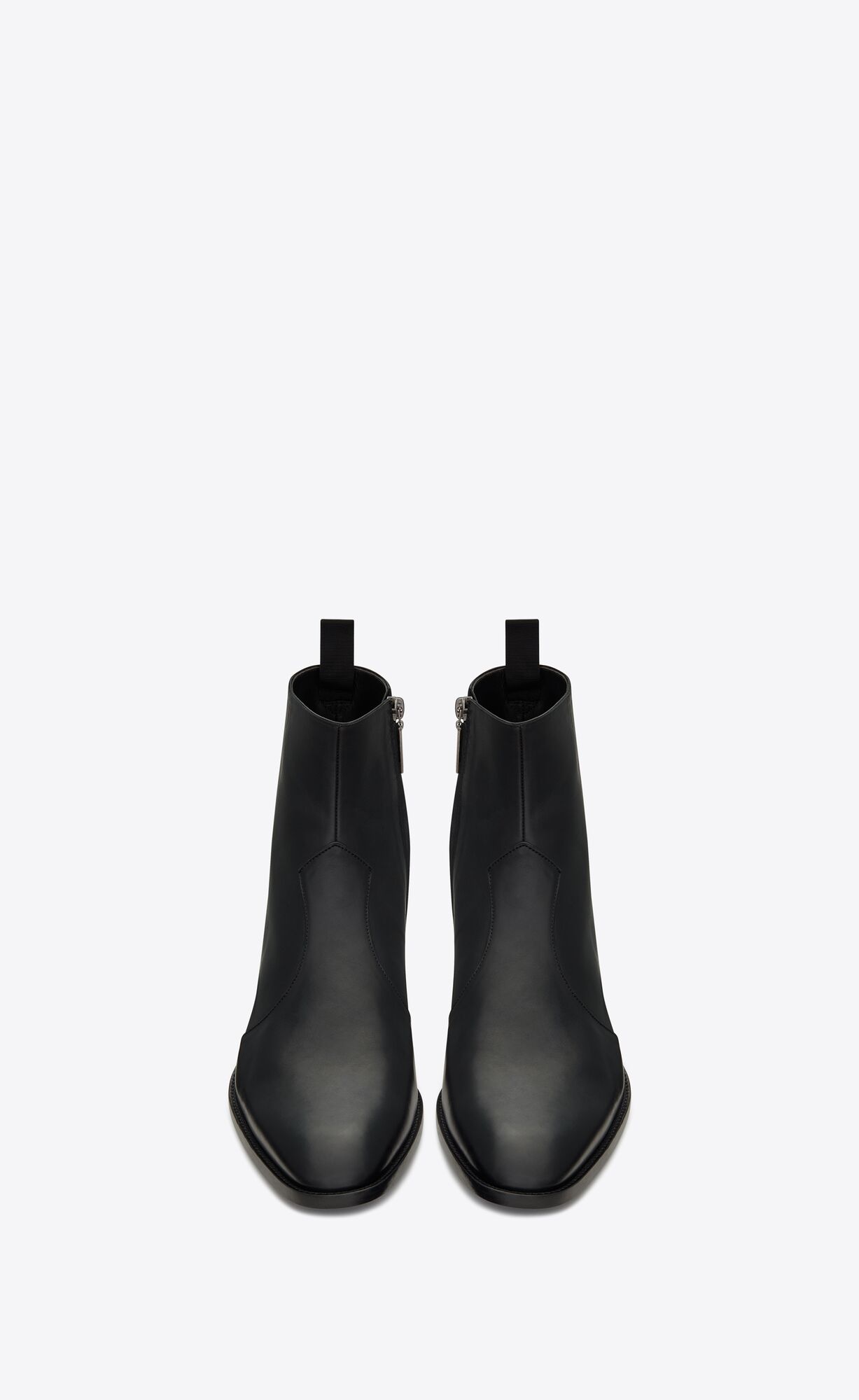 YSL Wyatt Zipped Boots In Smooth Kozene Čierne | 87601-ZCWV