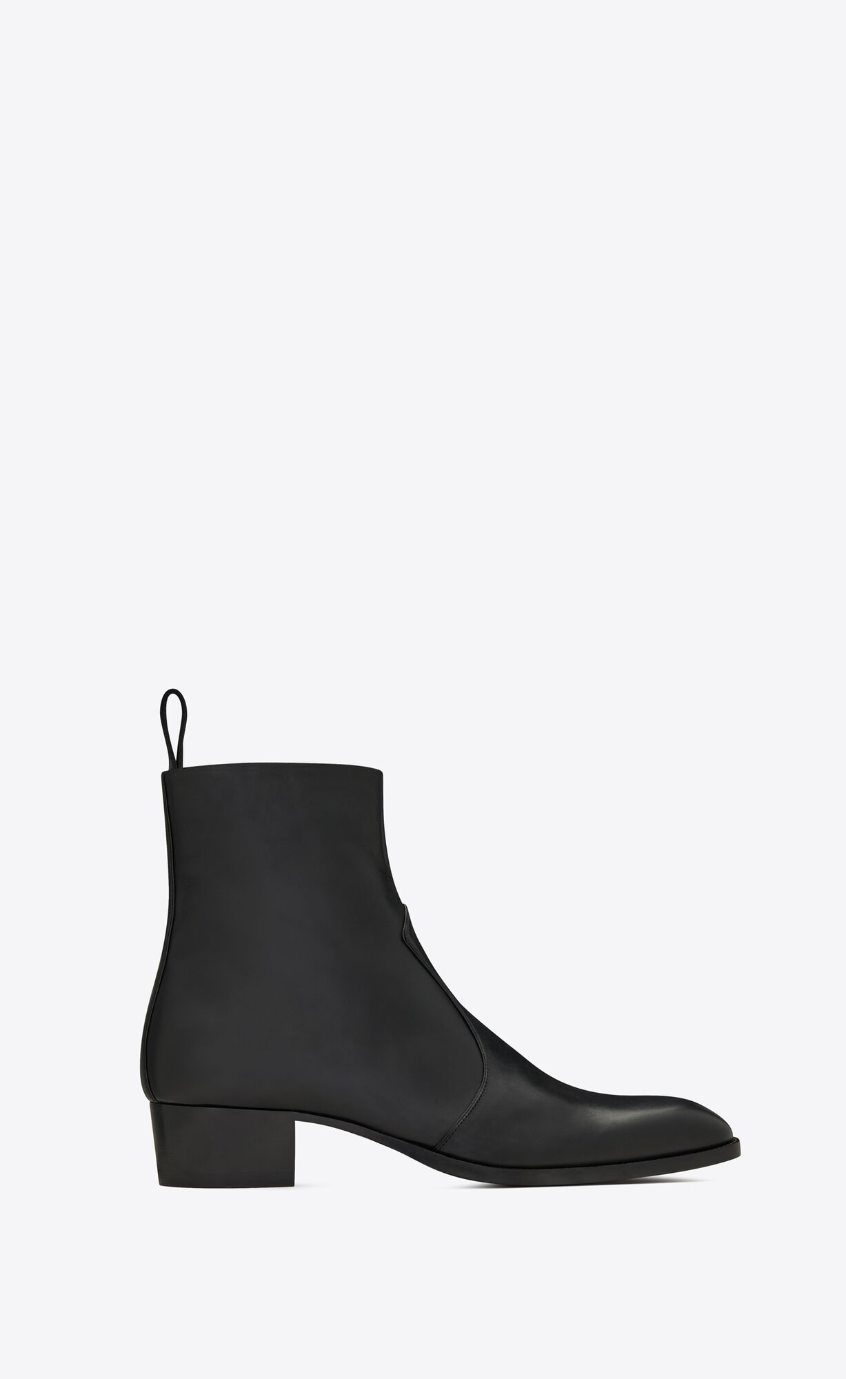 YSL Wyatt Zipped Boots In Smooth Kozene Čierne | 87601-ZCWV