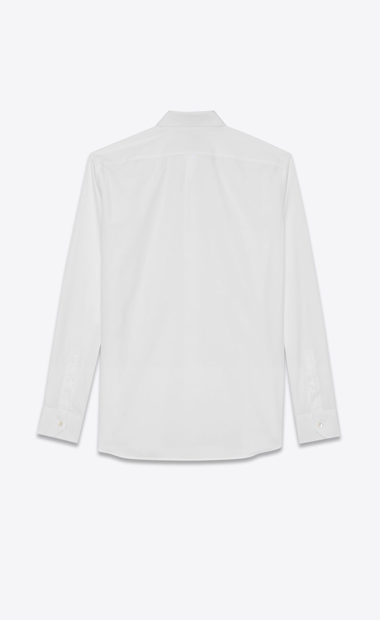 YSL Yves Collar Shirt In Bavlnene Poplin Biele | 14573-YKOF