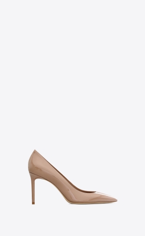 YSL Anja Pumps In Lakovane Kozene Tmavo Ruzove | 39576-FRBV