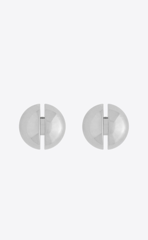 YSL Ball Split Earrings In Metal Palladium | 52873-ITKZ