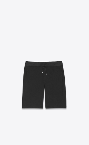 YSL Bermuda Shorts In Fleece Noir | 59624-KIXS