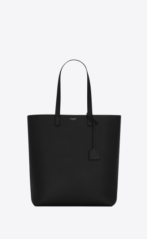 YSL Bold Shopping Bag In Grained Kozene Čierne | 27583-VHBY