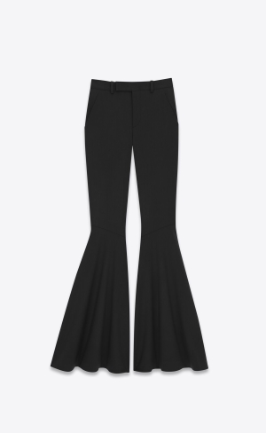 YSL Flared Pants In Gabardine Čierne | 19705-XDEC