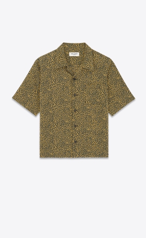 YSL Hawaiian Shirt Leopardie | 59718-RVZC