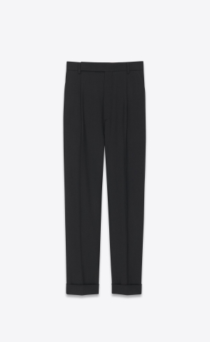 YSL Loose-fit Pants In Gabardine Čierne | 20486-DNSY