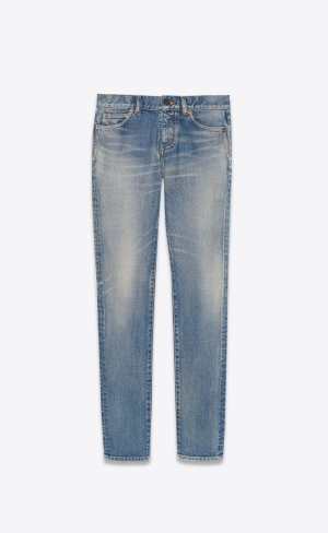 YSL Low-rise Jeans Modre | 78432-SNKI