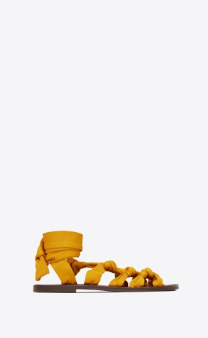 YSL Pepe Sandals In Jersey Ocre | 94718-KCHN