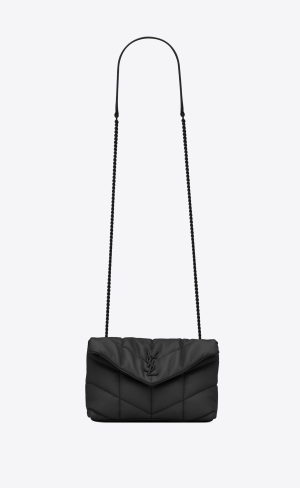 YSL Puffer Toy Bag In Prešívané Lambskin Noir | 84206-QLDA