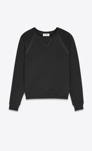 YSL Raglan Sweatshirt Noir | 51093-VABD