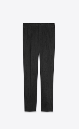 YSL Rovno Pants In Shantung Čierne | 81243-YEND