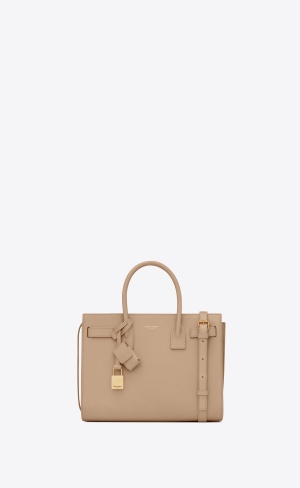 YSL Sac De Jour Baby In Smooth Kozene Tmavo Béžové | 36451-HCGA