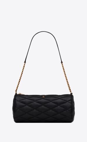 YSL Sade Small Tube Bag In Prešívané Lambskin Noir | 62493-HWTO