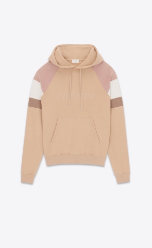 YSL Saint Laurent Hoodie Béžové Ruzove | 58601-FCHP