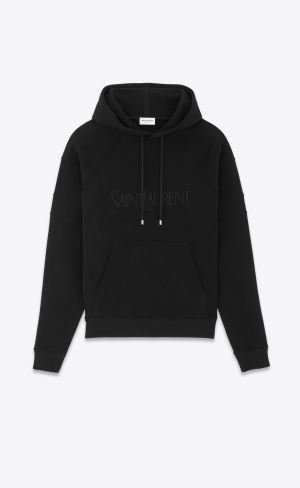 YSL Saint Laurent Hoodie Čierne | 23401-QTMJ