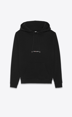 YSL Saint Laurent Rive Gauche Hoodie Čierne | 72508-UPQI