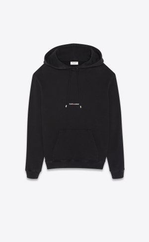 YSL Saint Laurent Rive Gauche Hoodie Čierne | 85174-YZIU